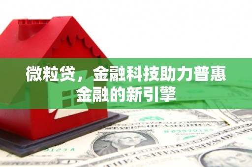 永泰微粒贷，金融科技助力普惠金融的新引擎