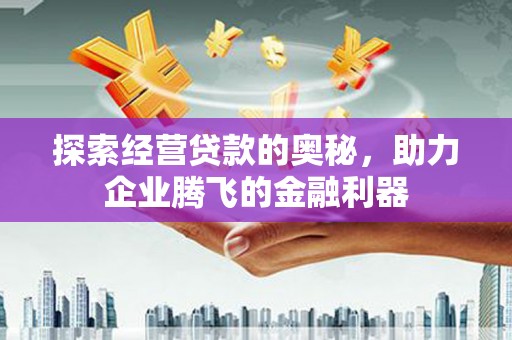 永泰探索经营贷款的奥秘，助力企业腾飞的金融利器