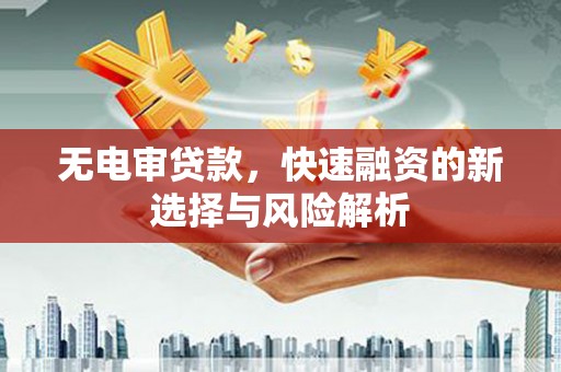 永泰无电审贷款，快速融资的新选择与风险解析
