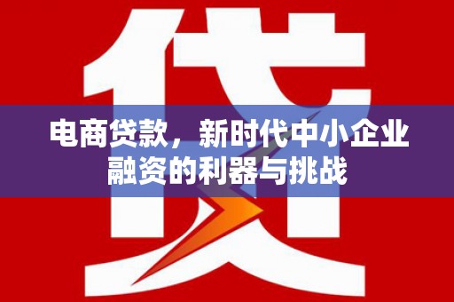永泰电商贷款，新时代中小企业融资的利器与挑战