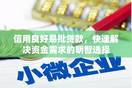 永泰信用良好易批贷款，快速解决资金需求的明智选择