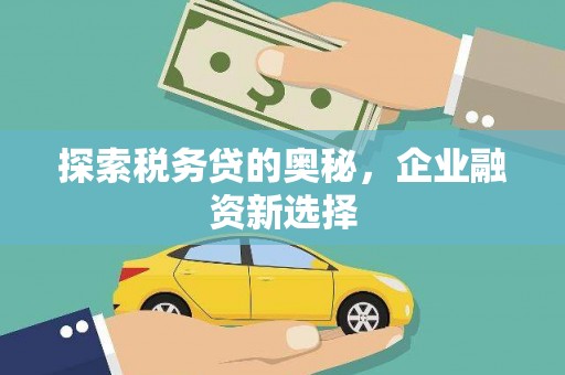 永泰探索税务贷的奥秘，企业融资新选择