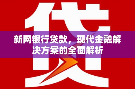 永泰新网银行贷款，现代金融解决方案的全面解析
