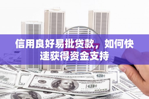 永泰信用良好易批贷款，如何快速获得资金支持