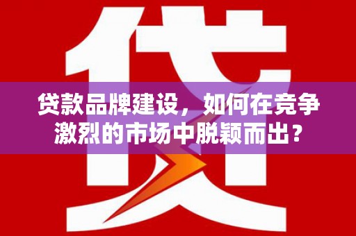 永泰贷款品牌建设，如何在竞争激烈的市场中脱颖而出？